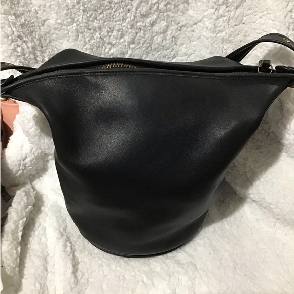 Accessories - EUC Coach large black leather bucket bag.